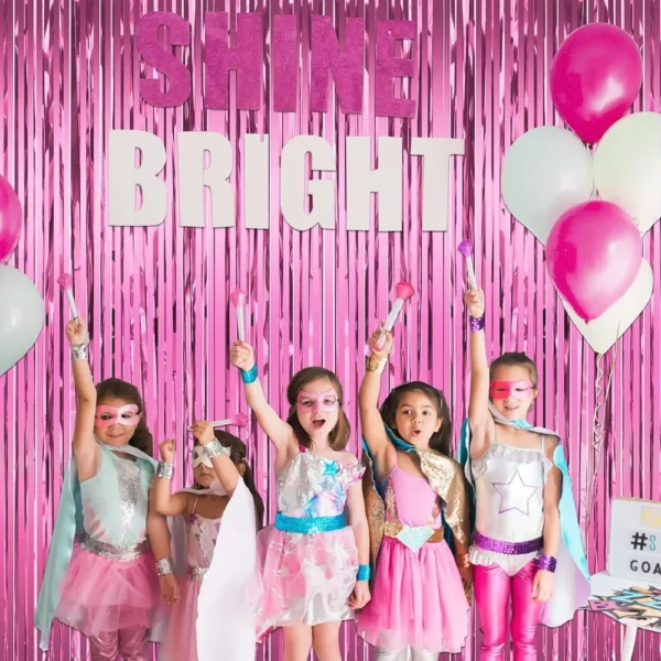 Rideau-rose-décoration-anniversaires-fêtes