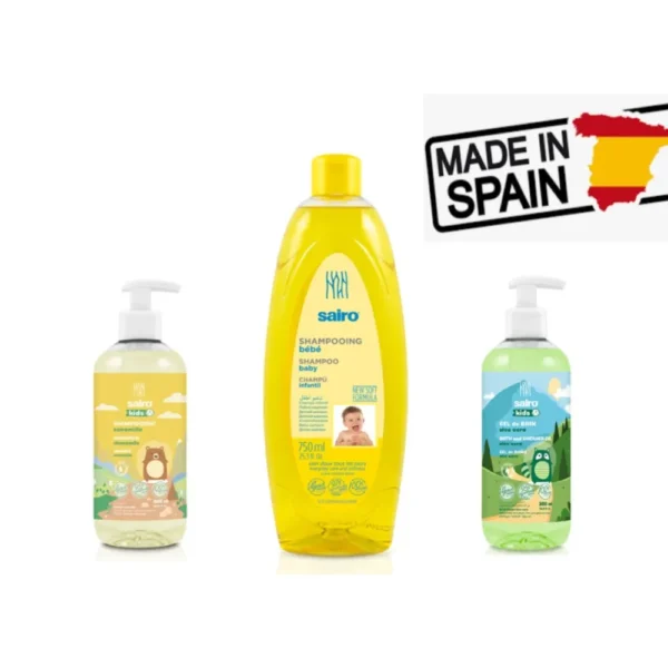 Pack Sampoing gel douche bebe enfant Sairo dodo.ma
