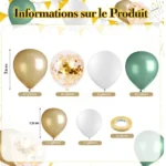 Pack décoration ballons 82pcs dodo.ma