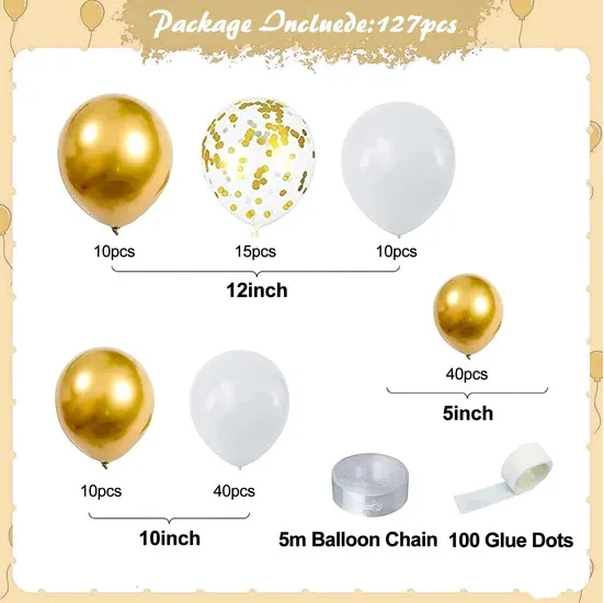 Pack décoration ballons 127pcs dodo.ma