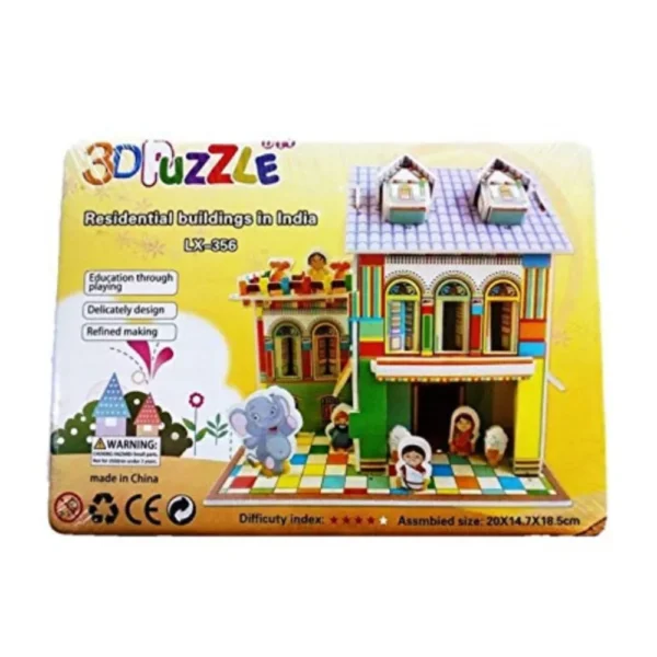 Puzzle 3D maison en Inde - dodo.ma