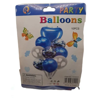 Pack 10 ballons bleus dodo.ma