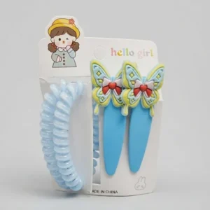 Pack Pince et Élastique à Cheveux pour Fille – Accessoires Coiffure Enfant