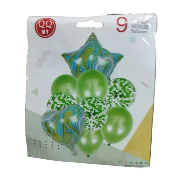 pack de neuf ballons d'anniversaire dodo.ma