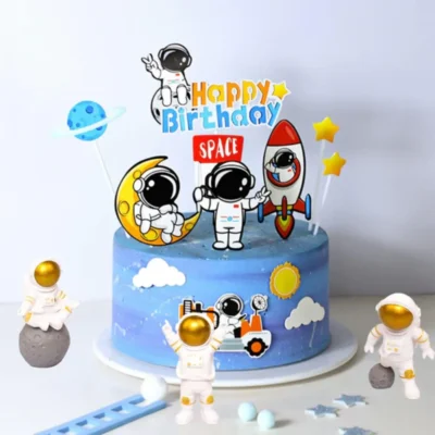 Topper gateau astronaute décoration anniversaire