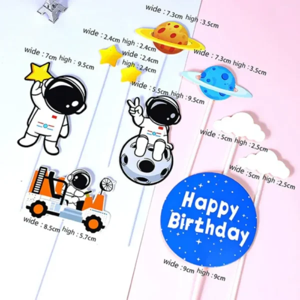 Topper gateau astronaute décoration anniversaire