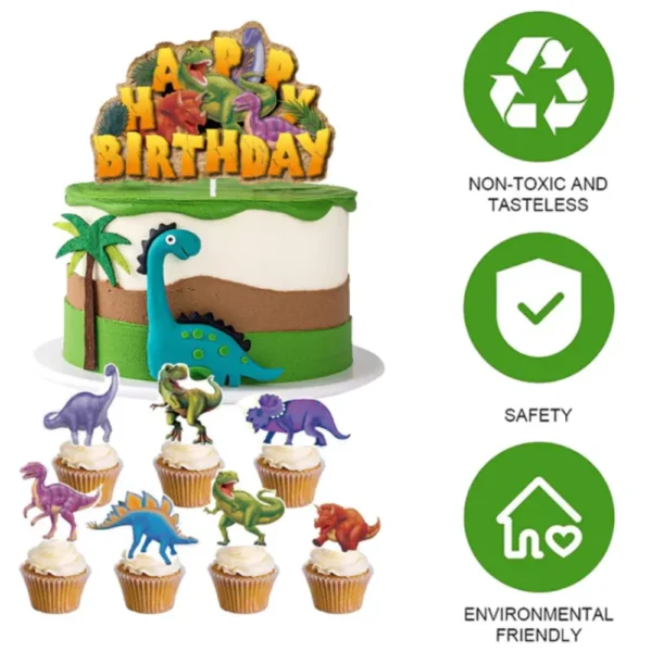 Topper gateau dinosaures décoration anniversaire