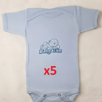 Pack de cinq bodies bébé demi manches dodo.ma