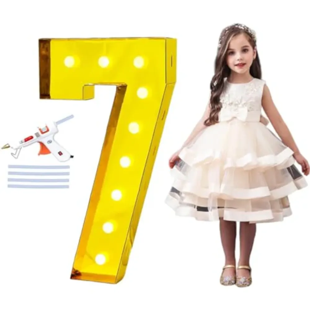 numero 7 led pour anniversaire - dodo.ma
