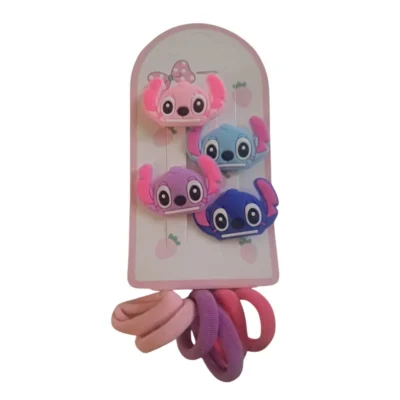 Pack de quatre pinces stitch et elastiques - dodo.ma