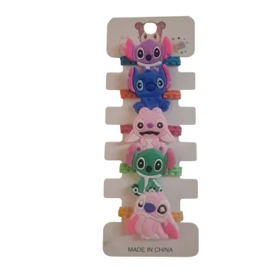 Pack de quatre pinces stitch et elastiques - dodo.ma