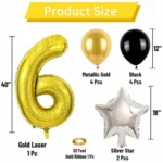 Pack décoration anniversaire ballons chiffre - dodo.ma