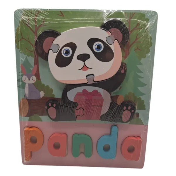 puzzle en bois Panda pour bebe - dodo.ma