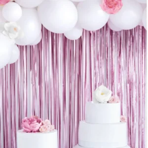 Rideau de decoration anniversaire rose - dodo.ma