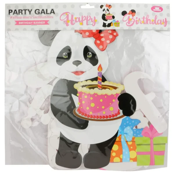 guirlande de décoration d'anniversaire Panda fille dodo.ma