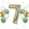 Pack de décoration anniversaire ballons géants chiffre 7 (1mètre)
