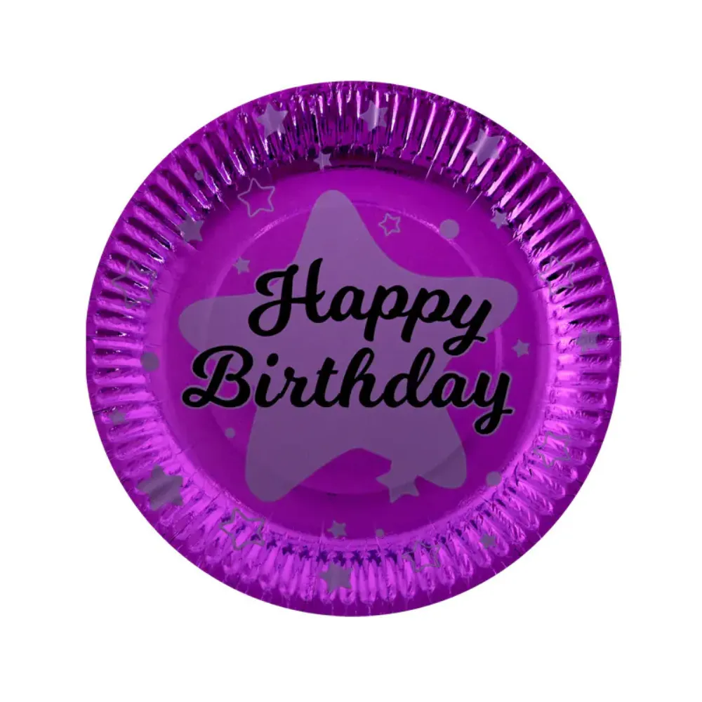 Pack de dix plats en carton anniversaire - dodo.ma