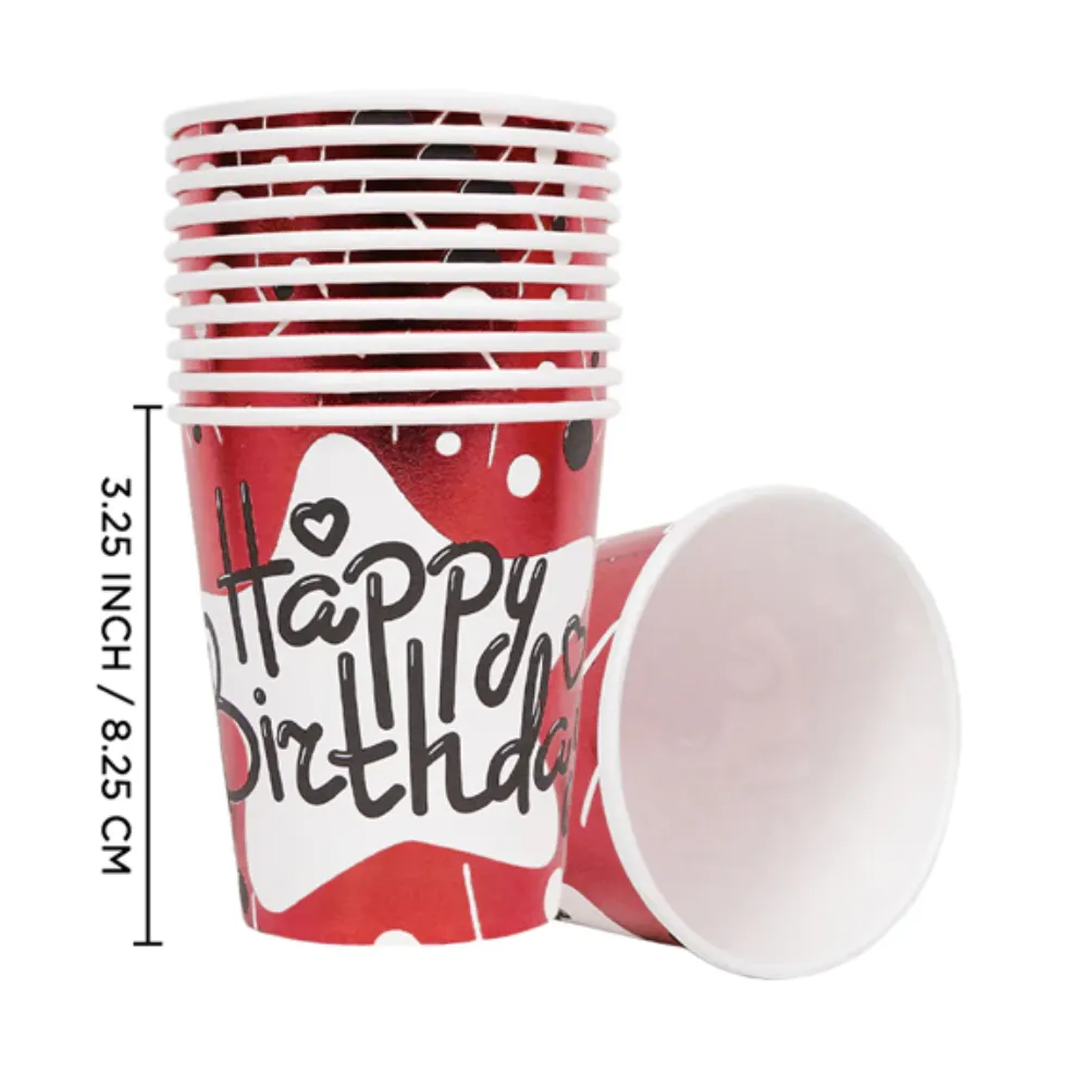 Pack de dix verres en carton anniversaire - dodo.ma