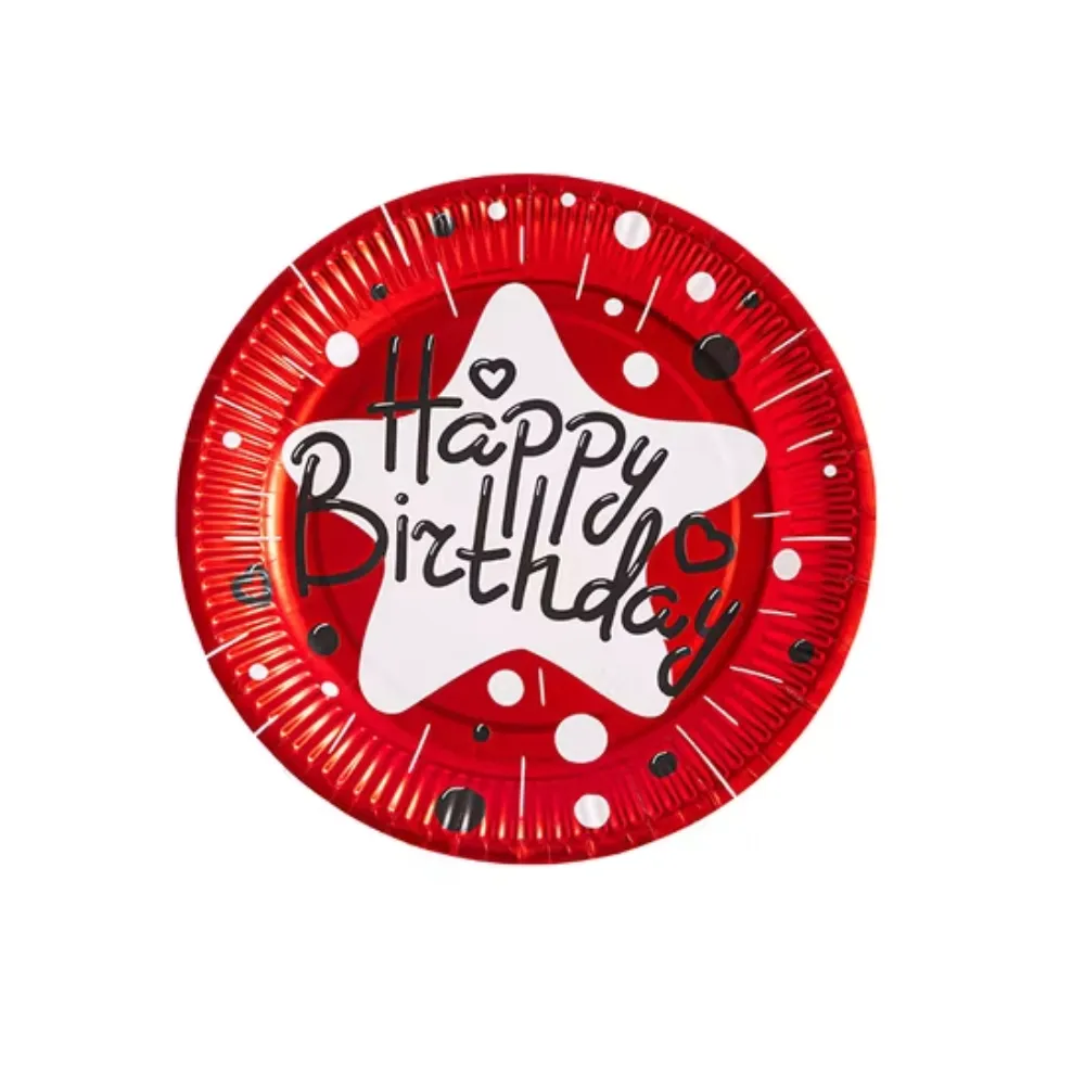 Pack de dix plats en carton anniversaire - dodo.ma