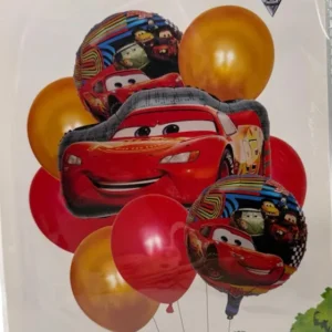Pack de neuf ballons Cars de décoration d'anniversaire