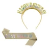 Pack ceinture happy birthday et couronne dorée
