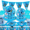 Pack de décoration anniversaire Stitch - 10 personnes - 91 pièces