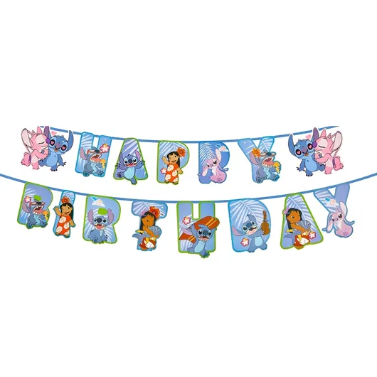 guirlande de decoration anniversaire stitch - dodo.ma