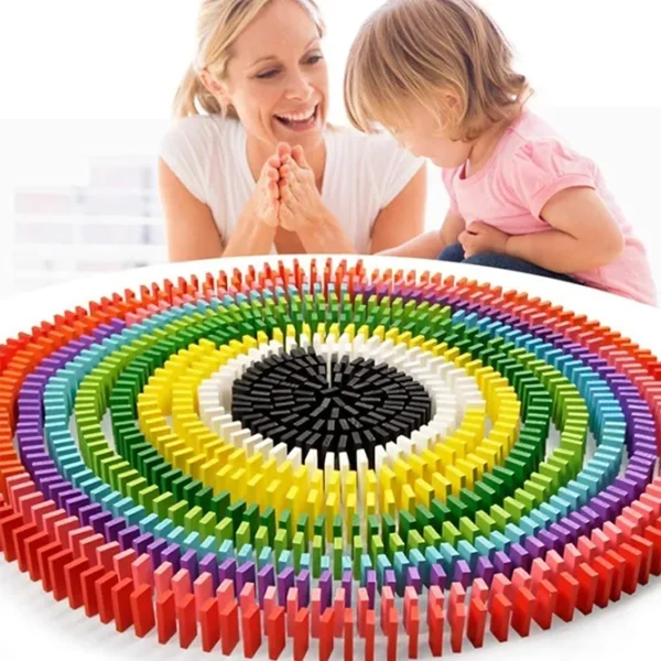 Jouet domino en bois 200pcs- dodo.ma