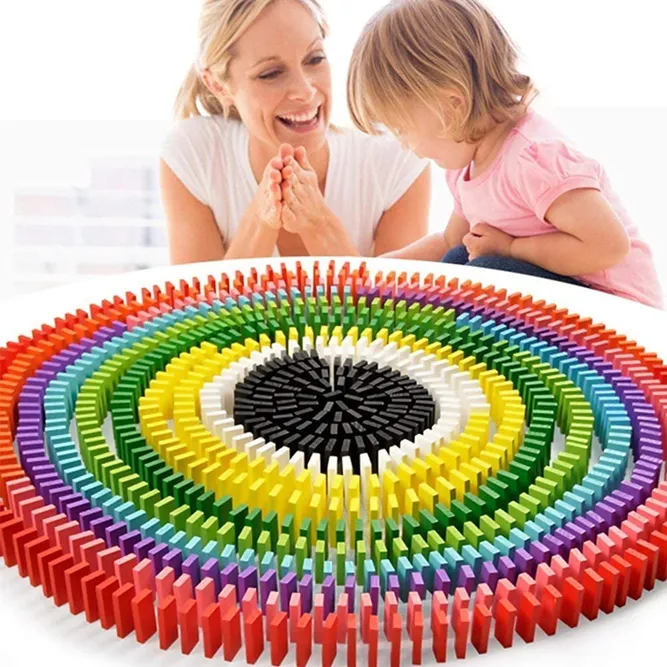 Jouet domino en bois 200pcs- dodo.ma