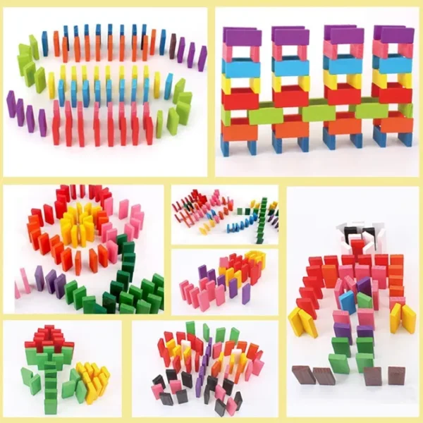 Jouet domino en bois 200pcs- dodo.ma