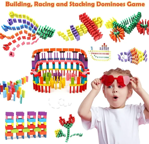 Jouet domino en bois 200pcs- dodo.ma