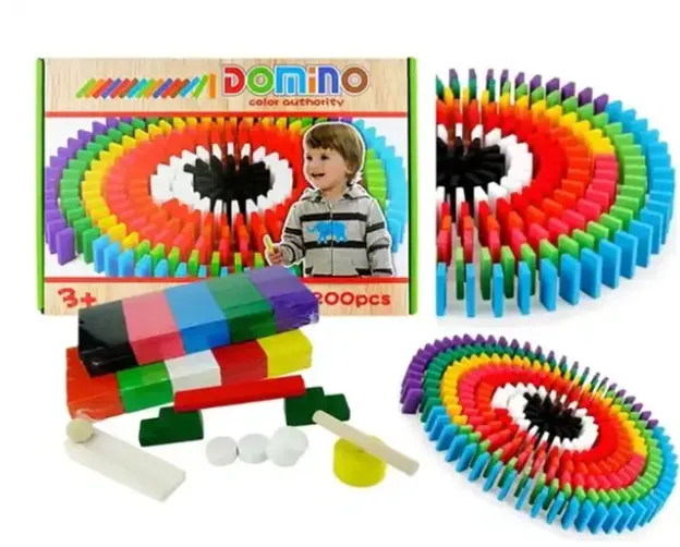 Jouet domino en bois 200pcs- dodo.ma