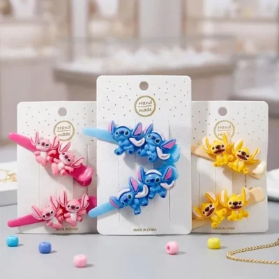 Pack de pinces à cheveux pour filles stitch- dodo.ma