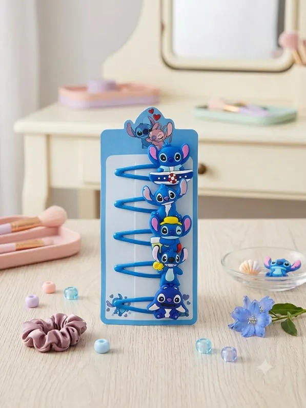 Pack de pinces à cheveux pour filles stitch- dodo.ma