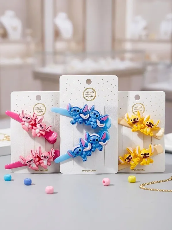 Pack de pinces à cheveux pour filles stitch- dodo.ma