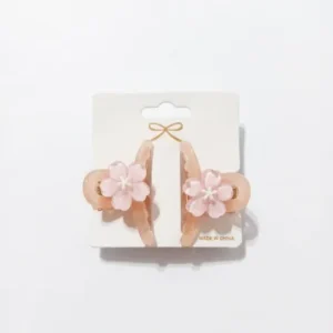 Pack de 2 Pinces à Cheveux Fleur Délicate - 4 cm