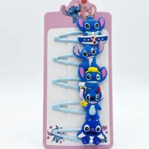 pack cinq pinces cheveux filles stitch - dodo.ma
