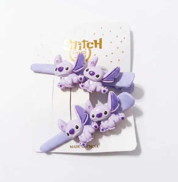 pack deux pinces cheveux filles stitch - dodo.ma