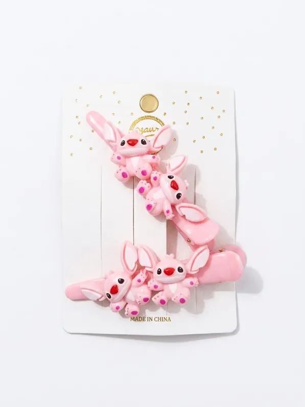 pack deux pinces cheveux filles stitch - dodo.ma