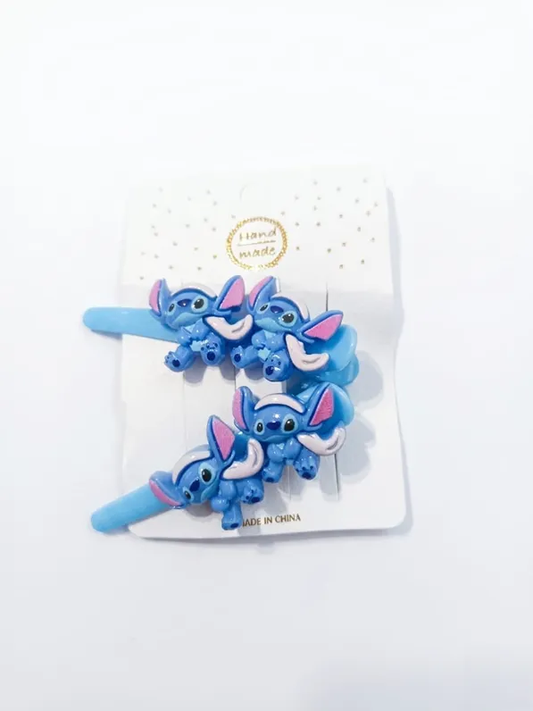 pack deux pinces cheveux filles stitch - dodo.ma