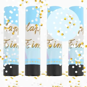 Pack de 4 Canons à Confettis – Confetti Poppers (20 cm)