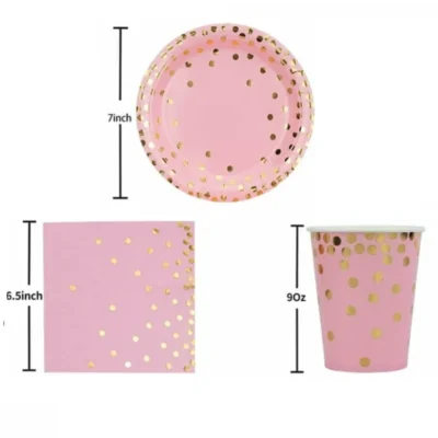 Pack assiette goblet et serviette pour anniversaire -dodo.ma