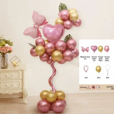 Pack ballons de décoration l'anniversairee avec support