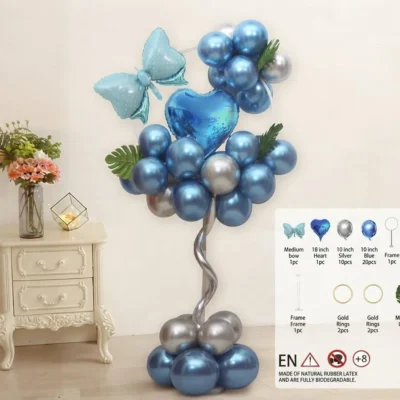 Pack ballons de décoration l'anniversairee avec support