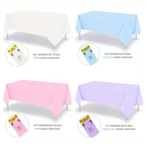 nappe anniversaire en plastique jetable 137cm x 183 - dodo.ma