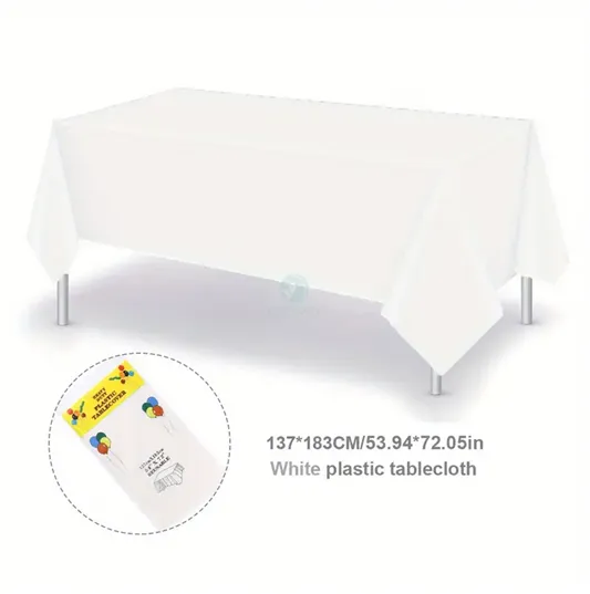 nappe anniversaire en plastique jetable 137cm x 183 - dodo.ma