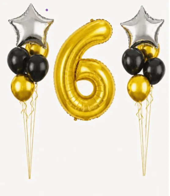 Pack de ballons chiffre 6 rose-dodo.ma