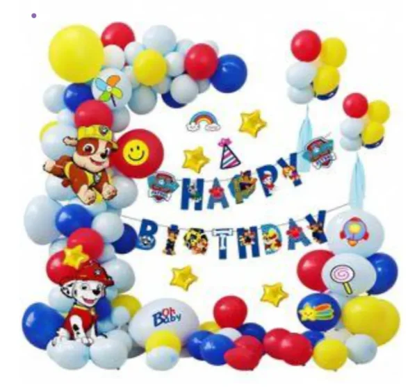 Pack de decoration anniversaire Paw Patrol -dodo.ma