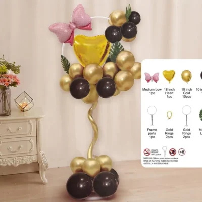 Pack ballons de décoration l'anniversairee avec support