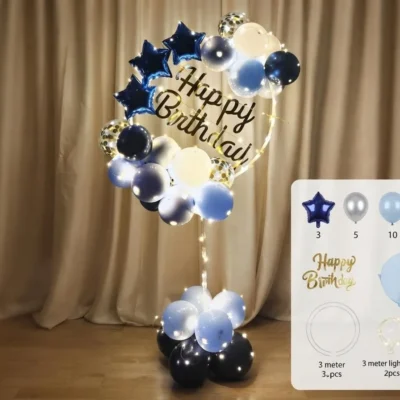 Pack lumineux de ballons de décoration l'anniversairee avec support
